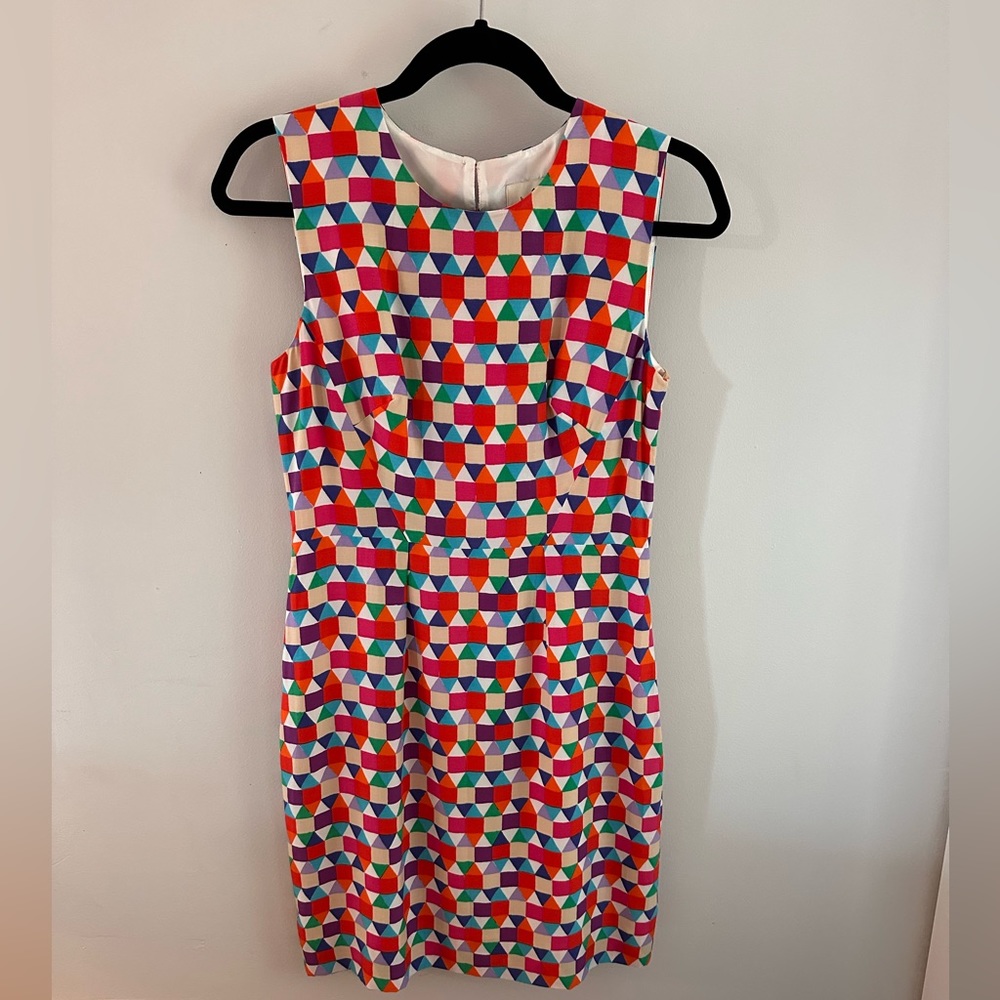 kate spade Multicolor Geometric Sheath Dress - Red, Blue, Green, Yellow, Purple